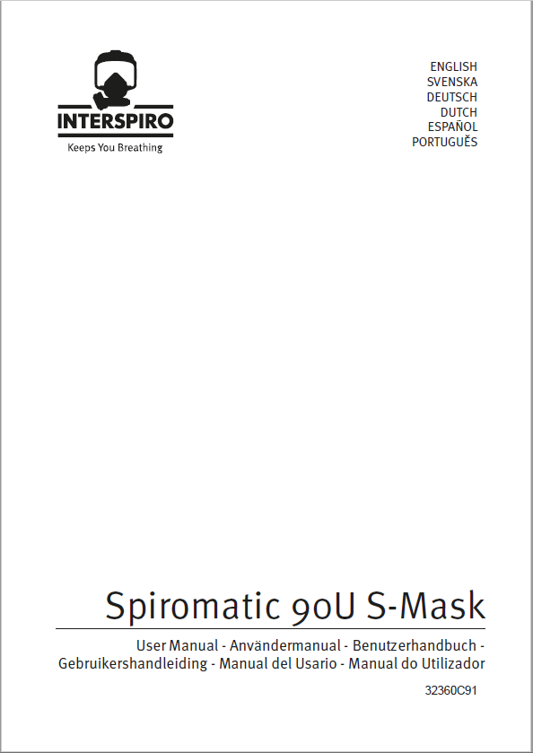 Firefighting user manual: 32360C Spiromatic 90U S-Mask User manual