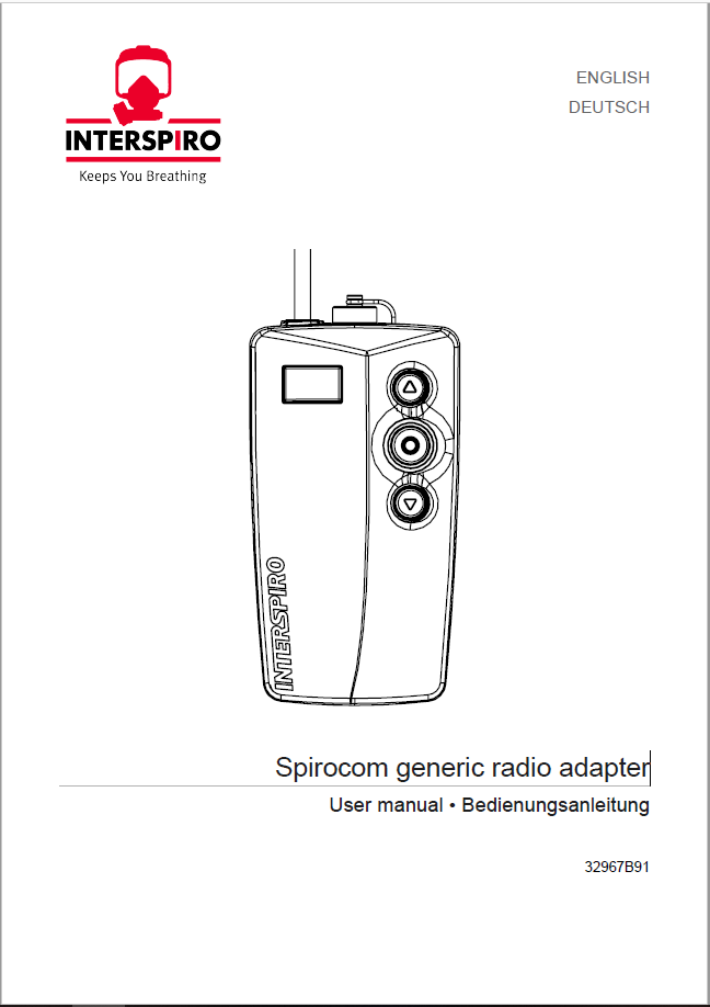 Firefighting user manual: 32967B Spirocom generic radio adapter user manual