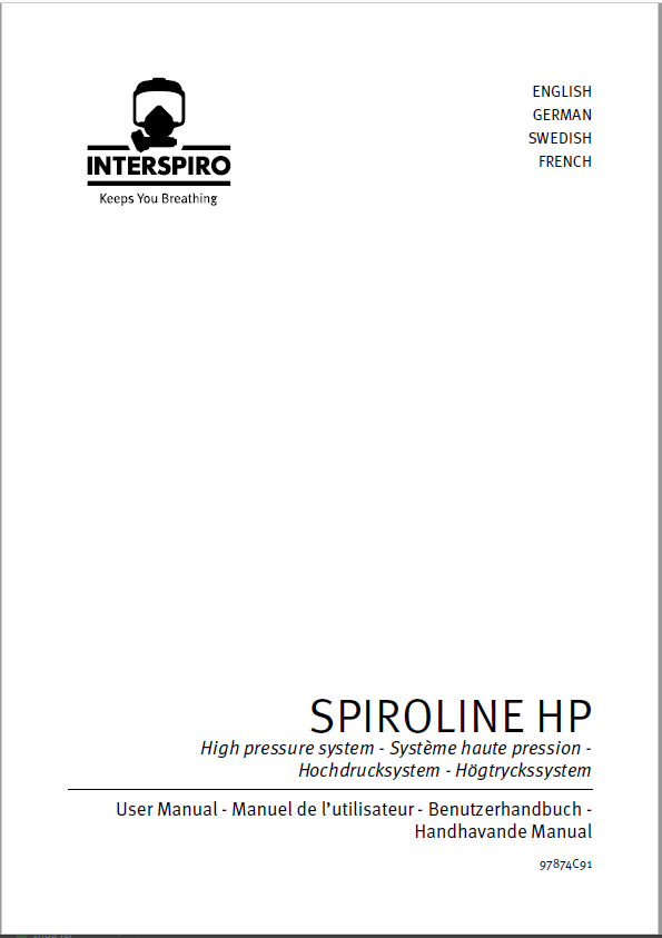 Firefighting user manual: 97874D - Spiroline HP