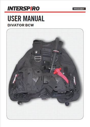 Diving user manual: 99503B - Divator BCW