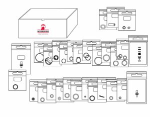 Service kit Cylinder connection with hand wheel
